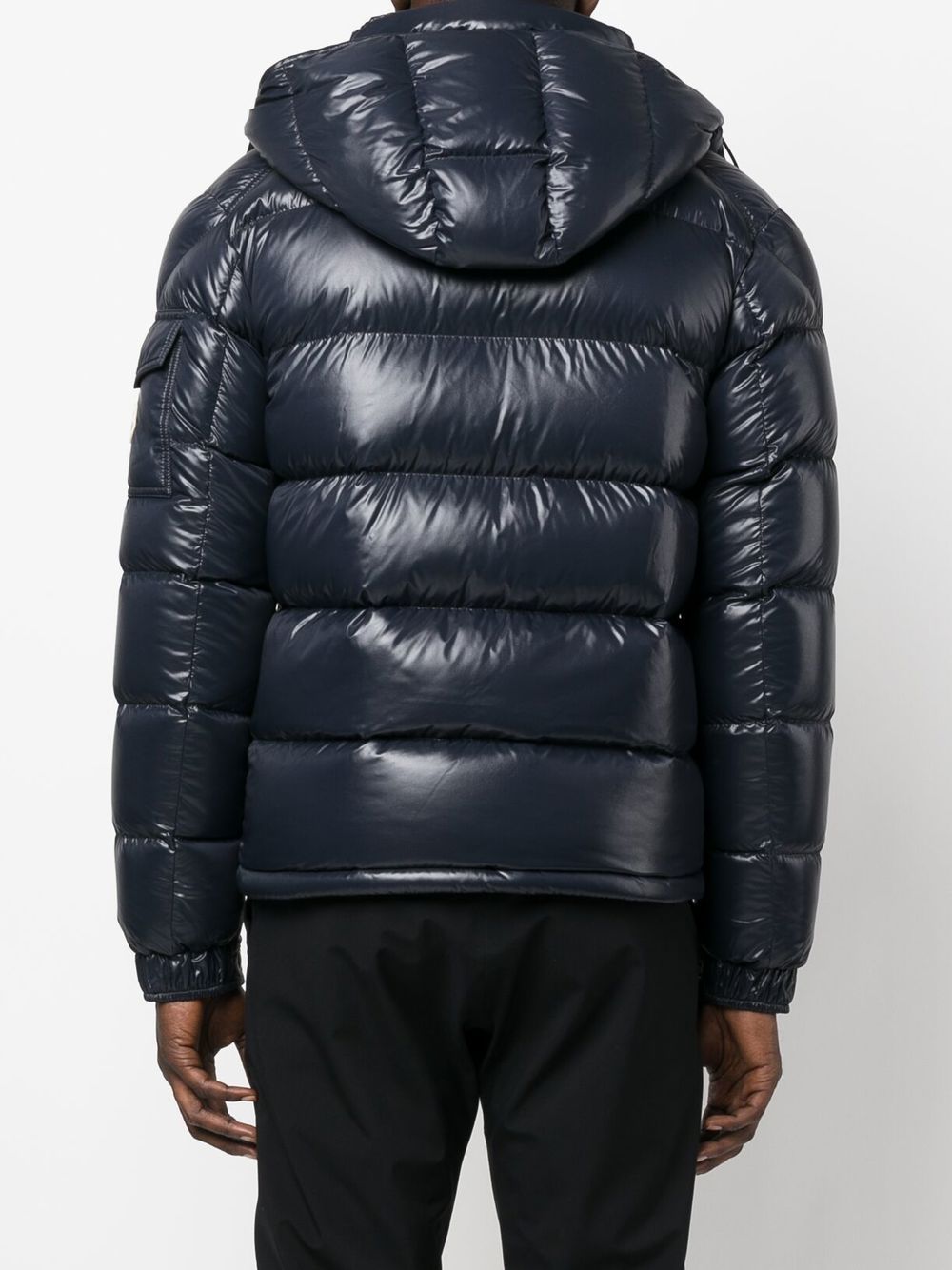 Moncler Maya Padded Jacket Luxury Winter Down Coat, Navy Blue Quilted Design, Premium Insulated Outerwear Size XXL